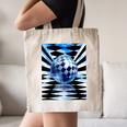 Frutiger Aero Aesthetic Tech Checkered Room Orb Sky Raglan Baseball Tee Canvas Tote Bag