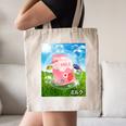Frutiger Aero Aesthetic Tech Kawaii Strawberry Milk Fishes Canvas Tote Bag
