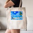Frutiger Aero Beach Y2k Aesthetic Palm Tree Sand Ocean Canvas Tote Bag
