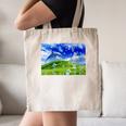 Frutiger Aero Dolphin Meadow Aesthetic Y2k 2000s Ironic Canvas Tote Bag