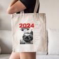 Fun Trendy UFO Sloth Graduation Class Of 2024 Senior Canvas Tote Bag