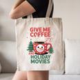 Give Me Coffee And Holiday Movies Introvert Christmas Canvas Tote Bag