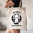 Go Away I'm Introverting Cat With Coffee Canvas Tote Bag Go Away I'm Introverting Cat With Coffee Canvas Tote Bag