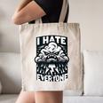 I Hate Everyone Introvert Anti-Social Dark Humor Canvas Tote Bag