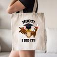 Hoot I Did It Grad Owl Holding Graduation Diploma Congrats Canvas Tote Bag