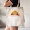 Introvert Me Happy Retro Sunset Capybara Tee Canvas Tote Bag