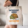Introvert Mode Activated Low Social Battery Box Turtle Canvas Tote Bag Introvert Mode Activated Low Social Battery Box Turtle Canvas Tote Bag