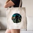 Just Me And My Yeti Retro Sunset Mountain Hiking Introvert Canvas Tote Bag