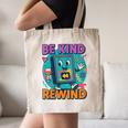 Be Kind Rewind 90s VHS Nostalgia Retro Canvas Tote Bag