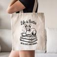 Life Is Better With Cats & Books Sphynx Cat Mom Women Canvas Tote Bag