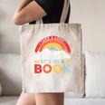 Take A Look It's In A Book Reading Book Vintage Rainbow Canvas Tote Bag