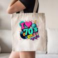I Love The 70s Retro Cassette Roller Vinyl Disco Nostalgia Premium Tri-Blend Canvas Tote Bag