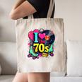 I Love The 70s Vintage Cassette Roller Vinyl Nostalgia 70s Canvas Tote Bag