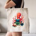Octopus Reading Books Tea Coffee Canvas Tote Bag