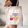 Pig Elephant Reading Cute Book Lover Bookworm Boys Girls Kid Canvas Tote Bag