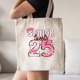 Pink Coquette Bow Senior 2025 Back To School Graduation Girl Canvas Tote Bag