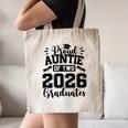 Proud Auntie Of Two 2026 Graduates Graduation Canvas Tote Bag