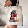 Raccoon Reading Books Matching Bookworm Readers Librarian Canvas Tote Bag
