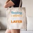 Reading Now Minimal Socializing Introvert Vintage Canvas Tote Bag