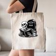 READING IN PEACE RIP Introvert Skeleton Read Book Meme Canvas Tote Bag READING IN PEACE RIP Introvert Skeleton Read Book Meme Canvas Tote Bag