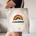 Retro Rainbow Take A Look It's In A Book Reading Canvas Tote Bag