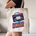 Rewind Good Times Retro VHS Tape Nostalgia 80s 90s Premium Tri-Blend Canvas Tote Bag