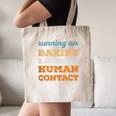 Running On Baking Social Introvert Humor Vintage Canvas Tote Bag Running On Baking Social Introvert Humor Vintage Canvas Tote Bag