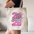 Senior 2026 Graduation Girls Coquette Pink Bow Class Of 2026 Premium Canvas Tote Bag