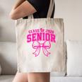 Senior Class Of 2026 Coquette Pink Bow Graduation 2026 Canvas Tote Bag
