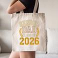 Senior Dad Class Of 2026 Purple Yellow Vintage Graduation Canvas Tote Bag