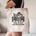 Senior Mom Class Of 2025 Senior Mama 2025 Leopard Graduation Canvas Tote Bag