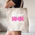 Senior Mom Class Of 2026 Pink Coquette Bow Graduation Canvas Tote Bag