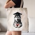 Siberian Husky Dog Graduation Cap Training School Graduate Men Women Kids Canvas Tote Bag