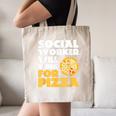 Social Worker Will Work For Pizza Graduation Canvas Tote Bag