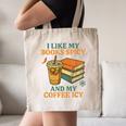 Spicy Books And Iced Coffee Book Lover Smut Reader Canvas Tote Bag