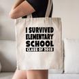 I Survived Elementary School Class Of 2018 Graduation Shirt Canvas Tote Bag