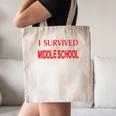I Survived Middle School Graduation Shirt T-Shirt Canvas Tote Bag