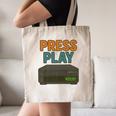 VHS Cassette Retro Analog Nostalgia Theme Premium Canvas Tote Bag