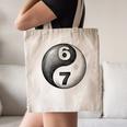 Vintage 6 7 Sketch Yin Yang Namaste Six Seven Nostalgia Canvas Tote Bag