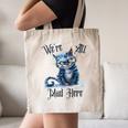 We'Re All Mad Here Cheshire Cat Alice Wonderland Book Kids Canvas Tote Bag