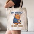 Women's Grouchy Capybara Not Friendly Do Not Touch Introvert Canvas Tote Bag Women's Grouchy Capybara Not Friendly Do Not Touch Introvert Canvas Tote Bag
