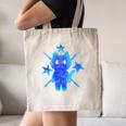 Yk2 Grunge Earthy Blue Cat With Stars Tomboy 90s Nostalgia Canvas Tote Bag