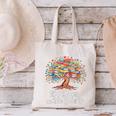 100th Day Of School Books Tree Reading Canvas Tote Bag