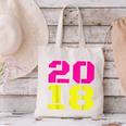 2018 Big Neon Numbers For The New Year Or Graduation Canvas Tote Bag
