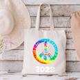 2023 Graduation Class Year Tie Dye Peace Sign Graduate Shirt Canvas Tote Bag