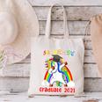 5th Grade Graduate Class 2021 Dabbing Unicorn Graduation Canvas Tote Bag