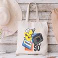 90s Retro Cassette And Walkman Nostalgia Graphic Tee Canvas Tote Bag