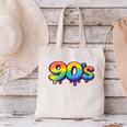 90s Retro Pop Art Rainbow Lips Nostalgia Costume 90s Canvas Tote Bag