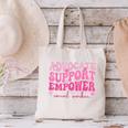 Advocate Support Empower Groovy Social Worker Graduation MSW Canvas Tote Bag