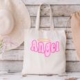 Angel Y2k Aesthetic 2000s Millennial Nostalgia Retro Pink Canvas Tote Bag